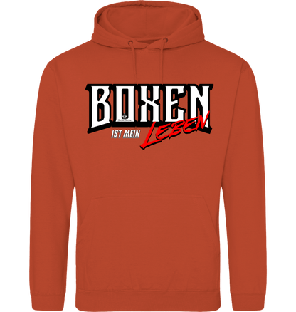 Burnt Orange Printed Hoody Front