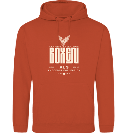 Burnt Orange Printed Hoody Front