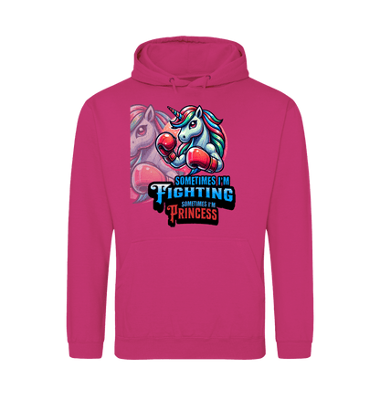 Hot Pink Printed Hoody Front