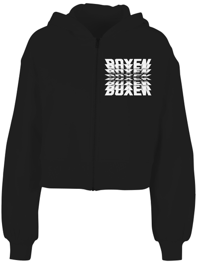 Ladies Short Oversized Zip Jacke Boxen | Flip