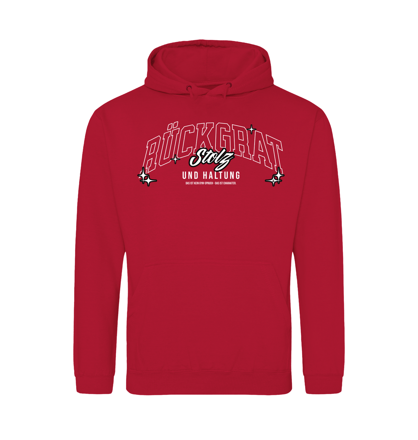 Fire Red Printed Hoody Front