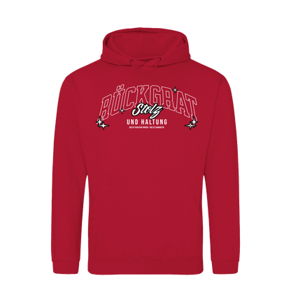 Fire Red Printed Hoody Front