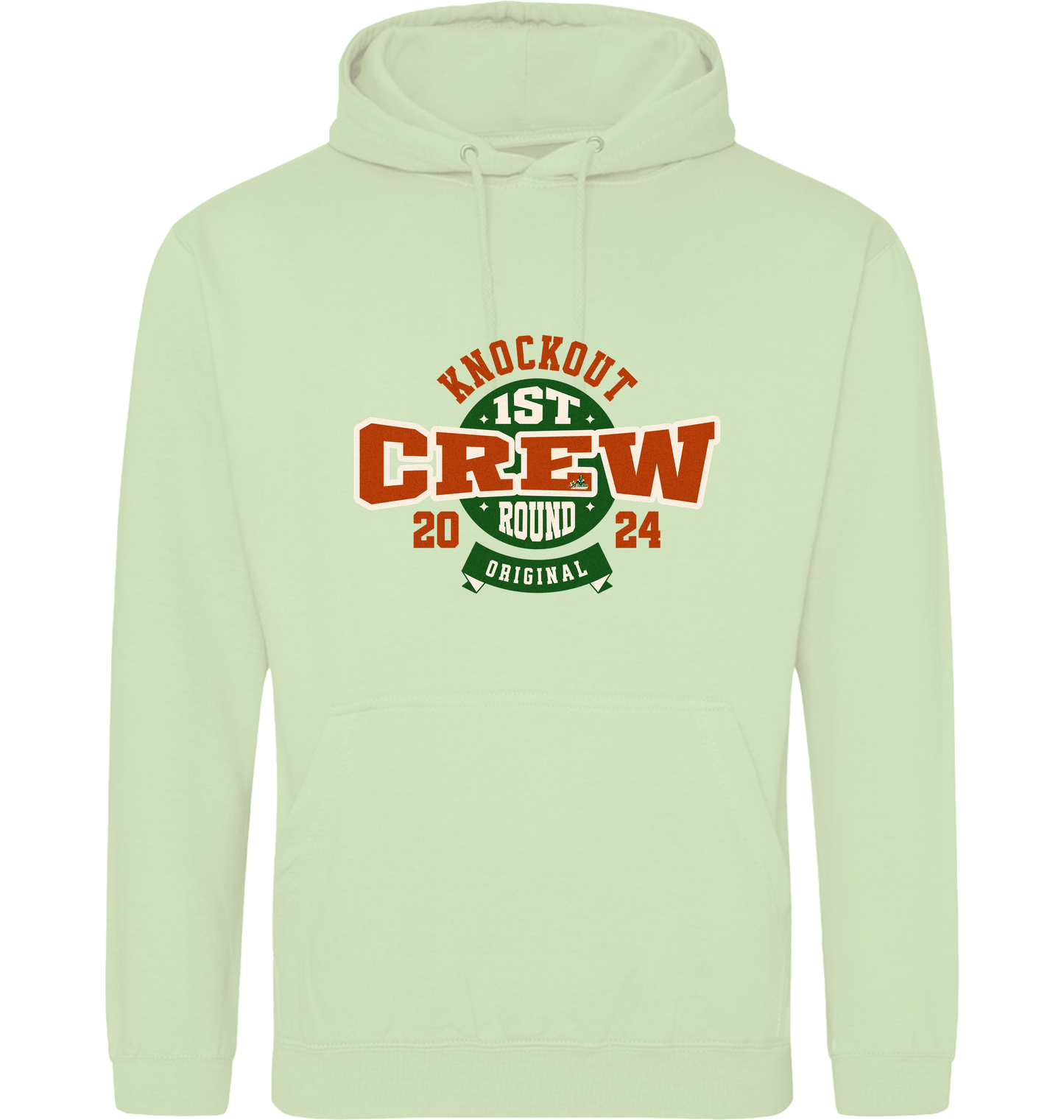 Pistachio Green Printed Hoody Front