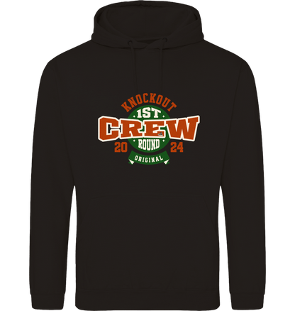 Deep Black Printed Hoody Front