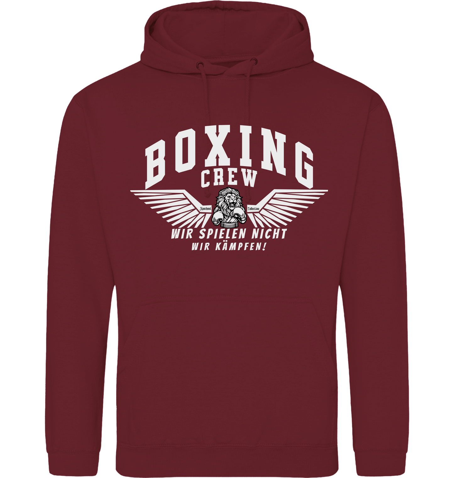 Burgundy Printed Hoody Front