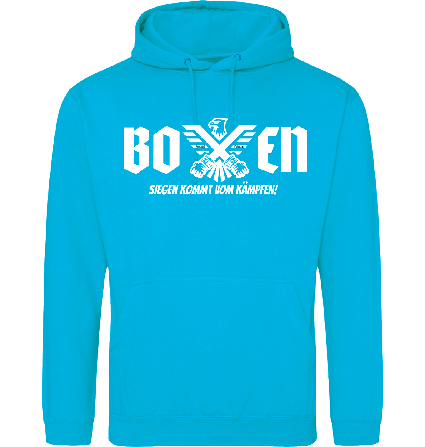 Hawaiian Blue Printed Hoody Front