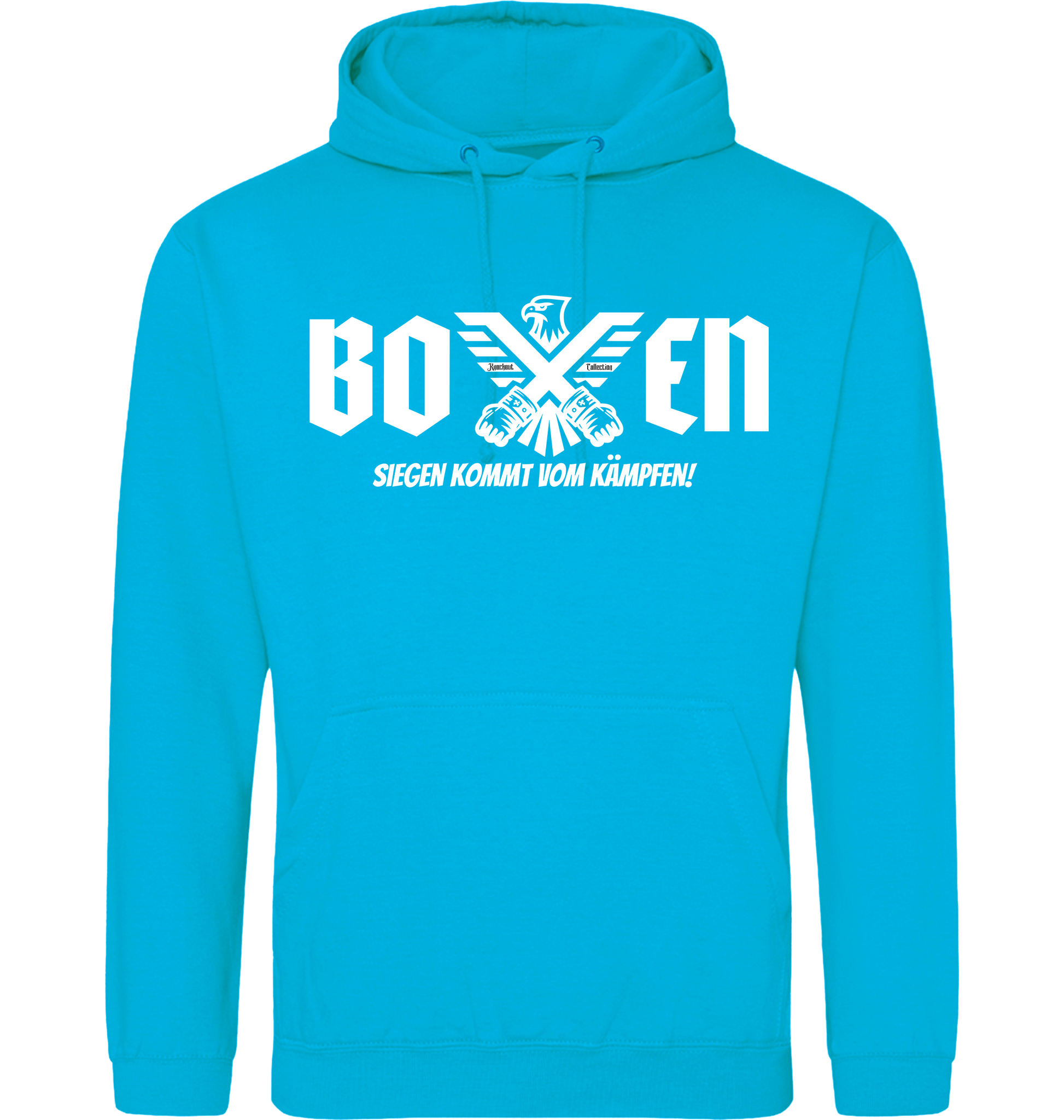 Hawaiian Blue Printed Hoody Front
