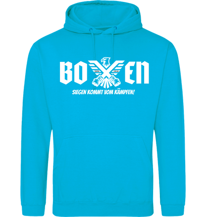 Hawaiian Blue Printed Hoody Front