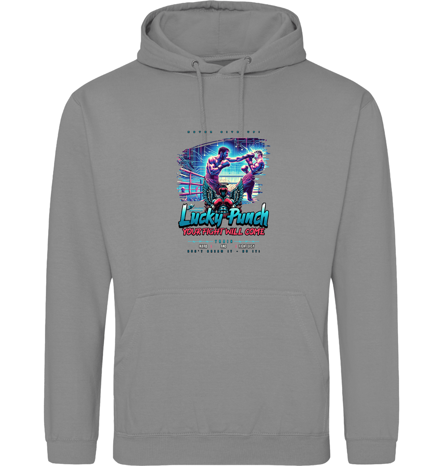 Platinum Grey Printed Hoody Front