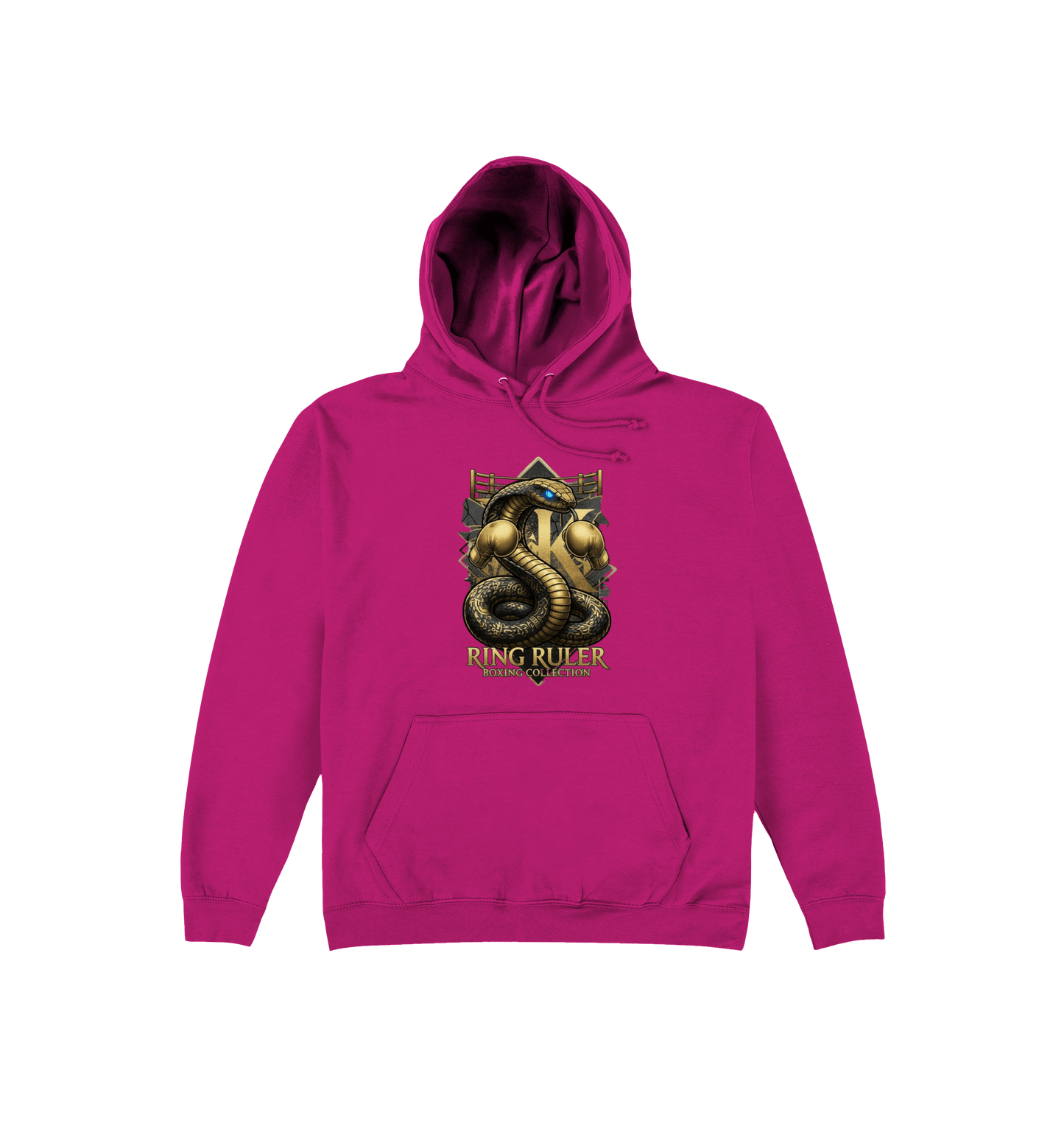 Hot Pink Printed Hoody Front