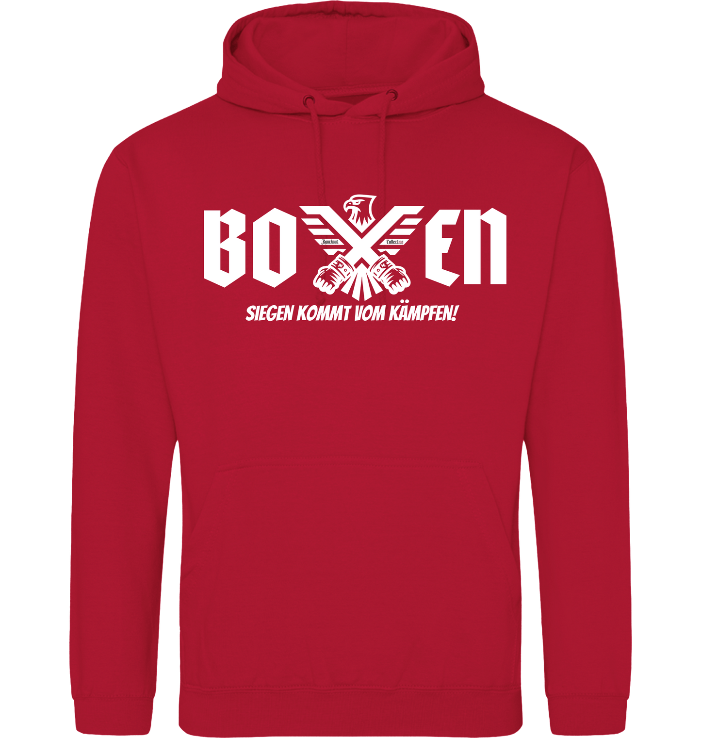 Fire Red Printed Hoody Front