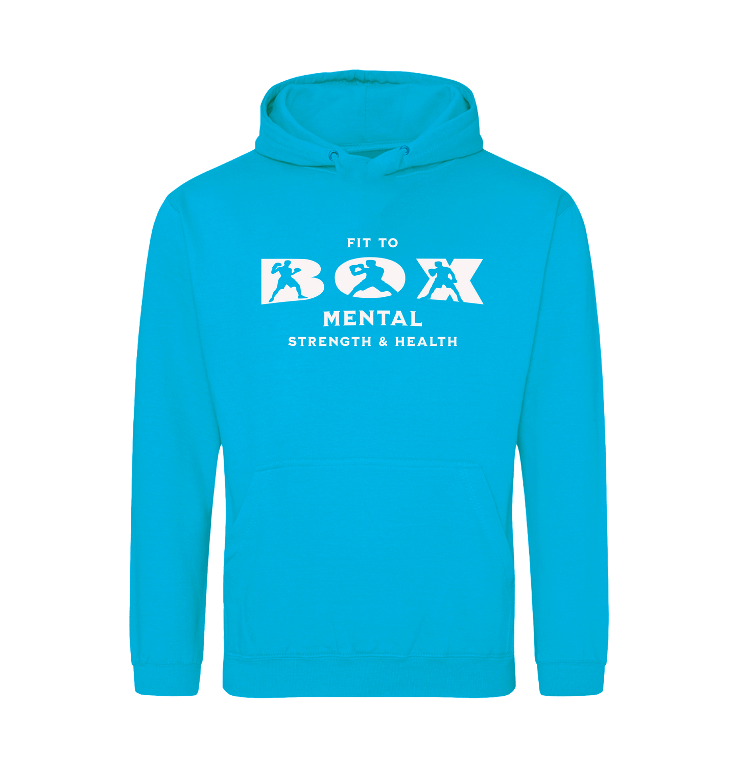 Hawaiian Blue Printed Hoody Front