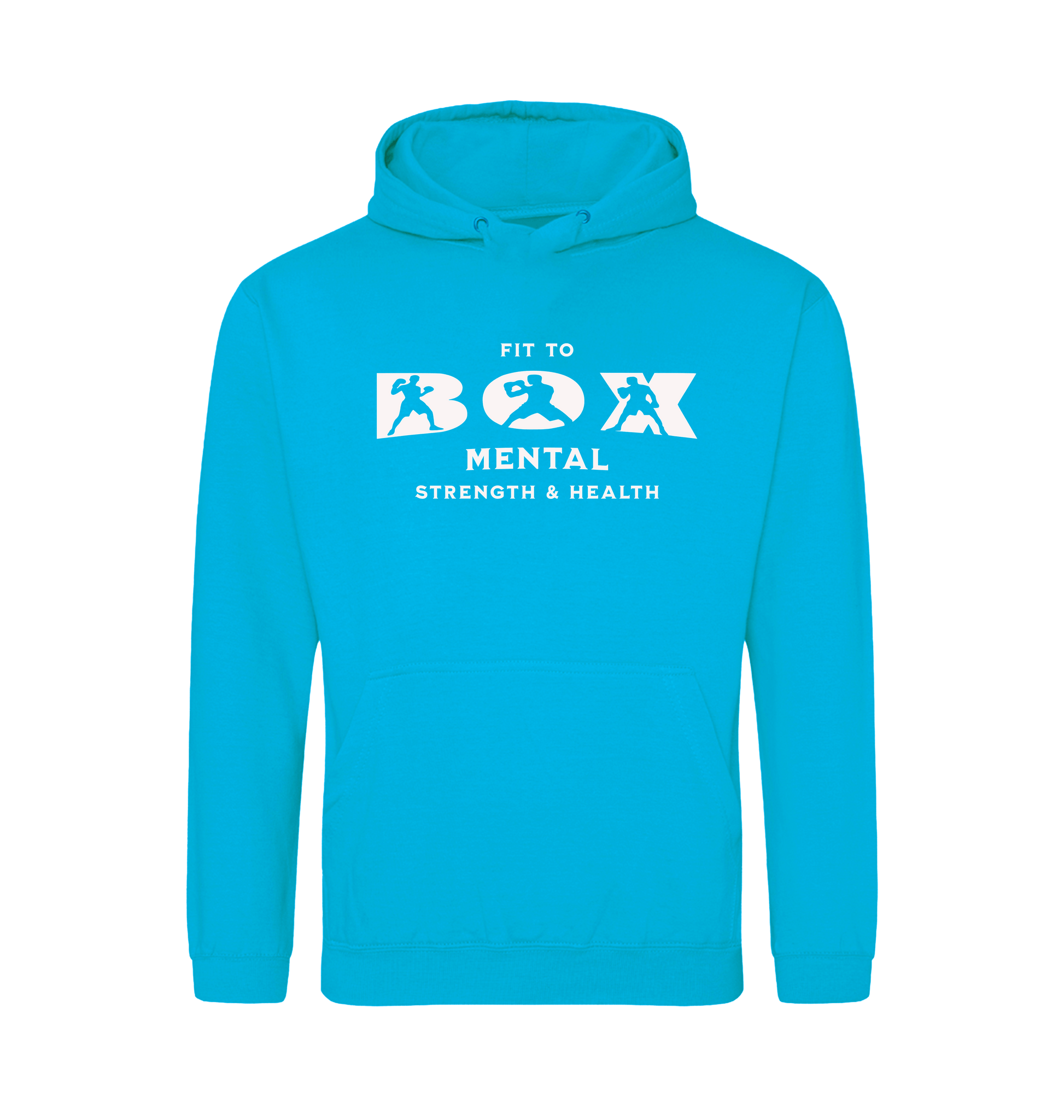 Hawaiian Blue Printed Hoody Front