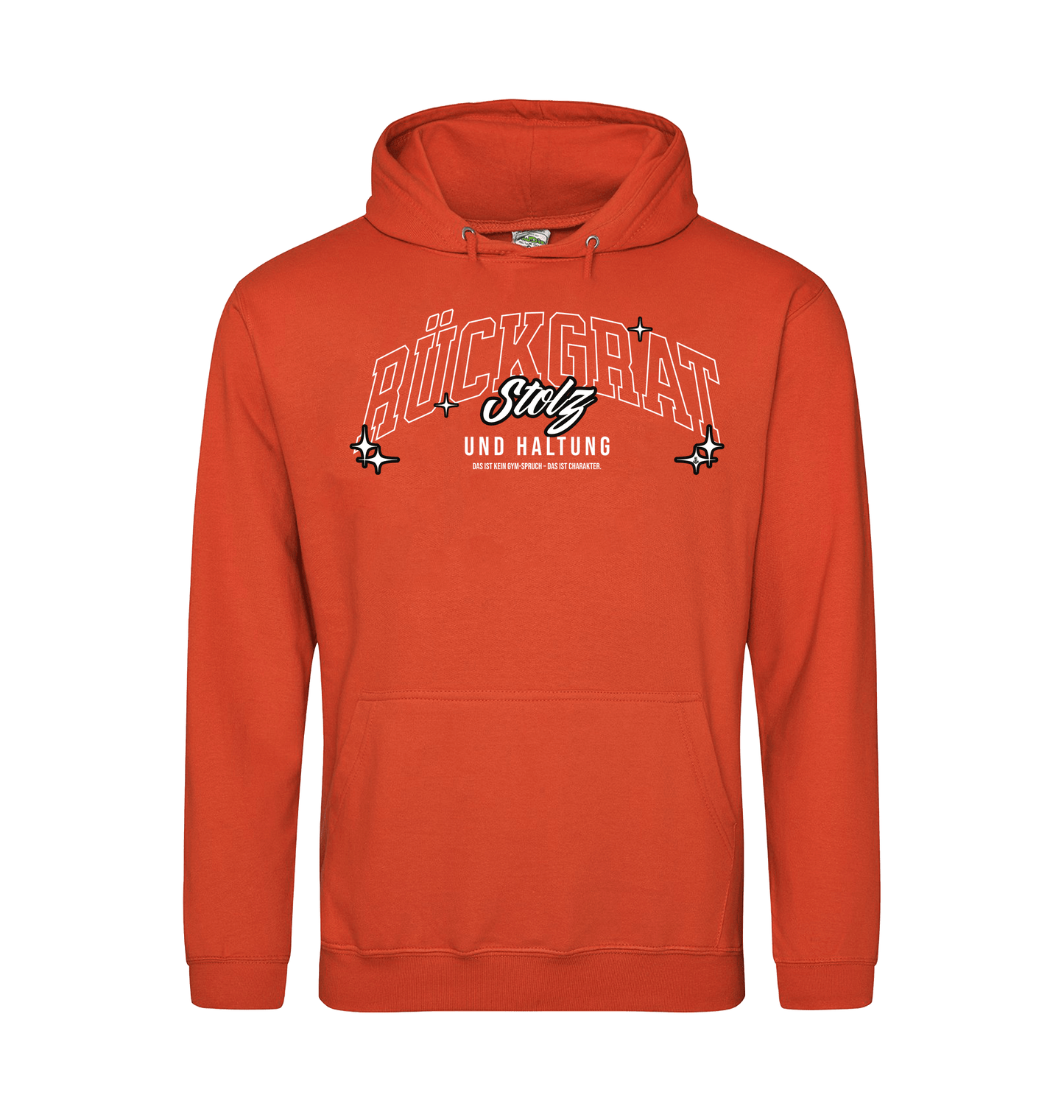 Burnt Orange Printed Hoody Front