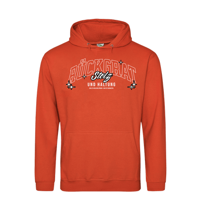 Burnt Orange Printed Hoody Front