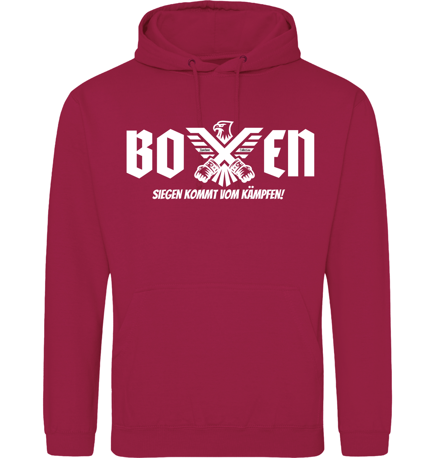 Cranberry Printed Hoody Front