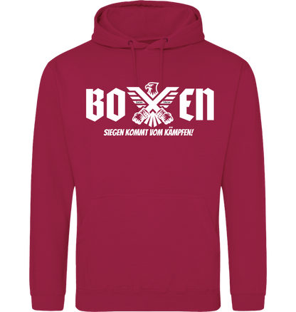 Cranberry Printed Hoody Front