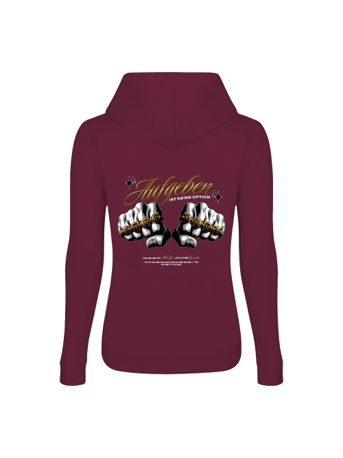 Girlie College Hoodie Boxen | Aufgeben ist keine Option