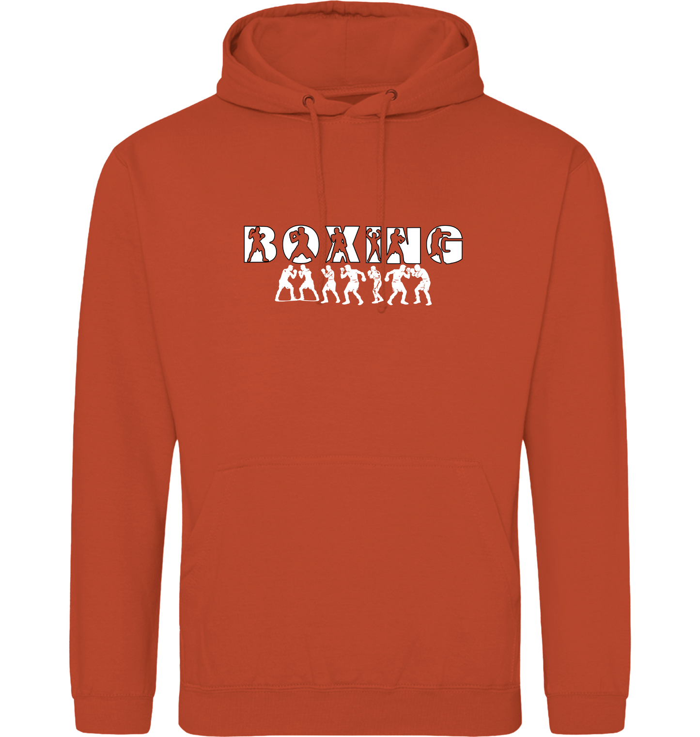 Burnt Orange Printed Hoody Front