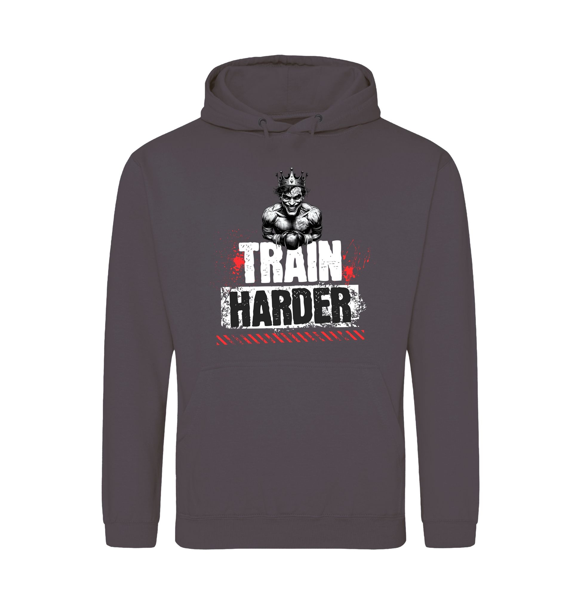 Shark Grey Printed Hoody Front