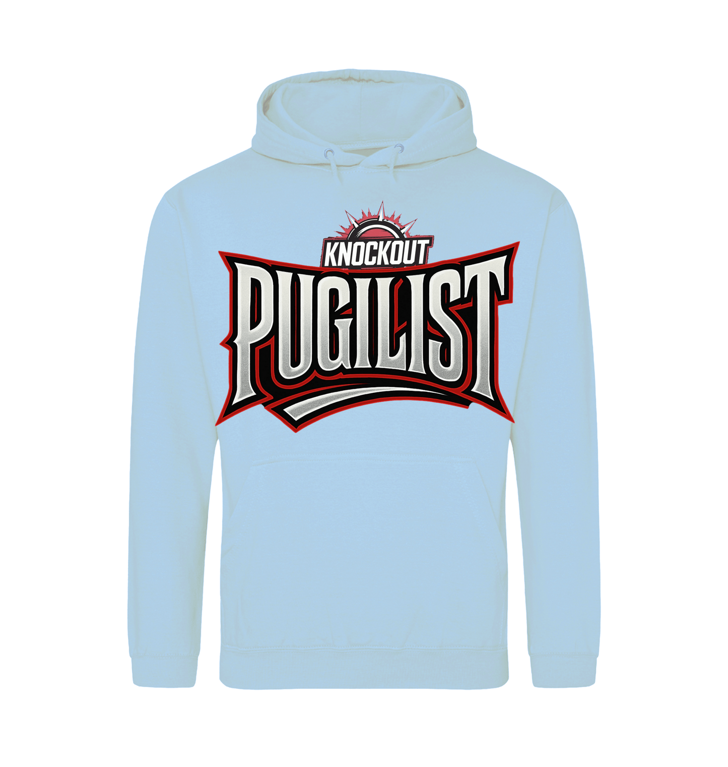 Ice Blue Printed Hoody Front