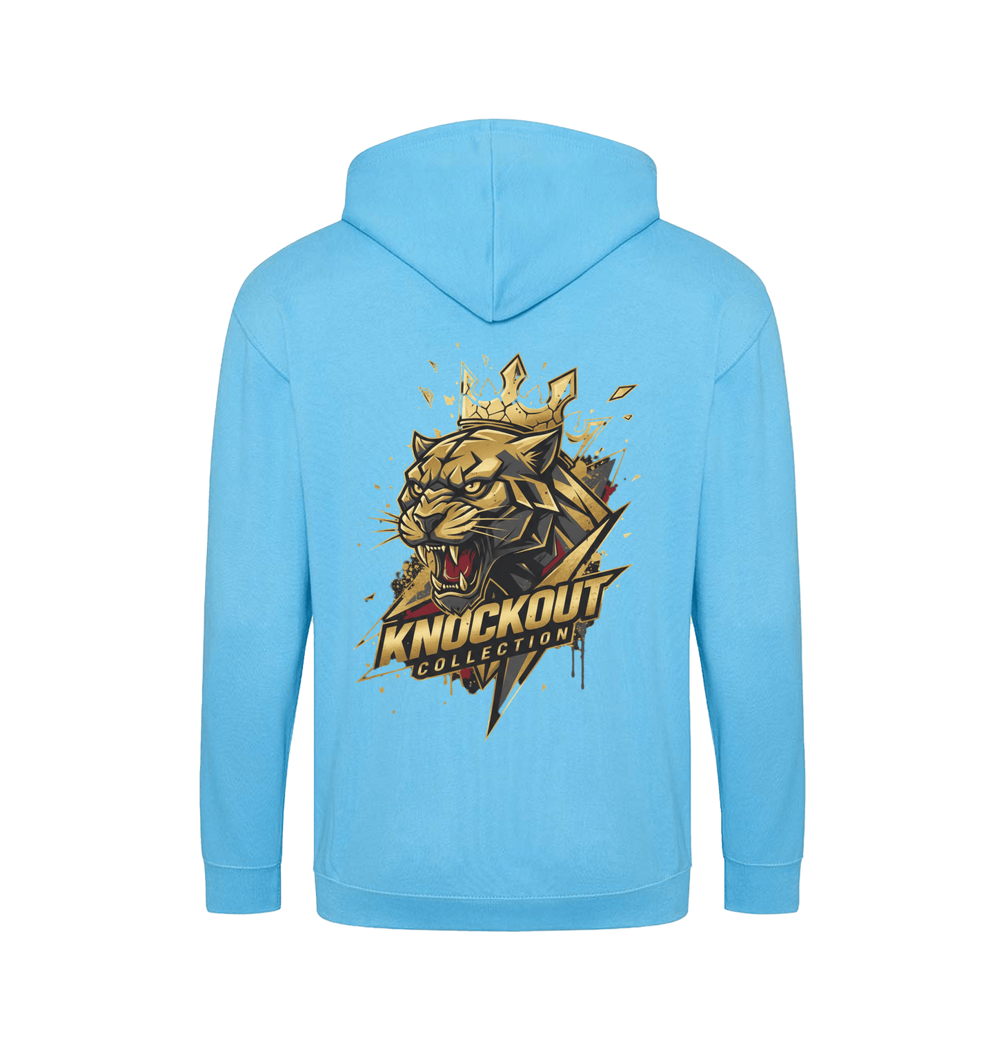 Hawaiian Blue Zip hoody Back