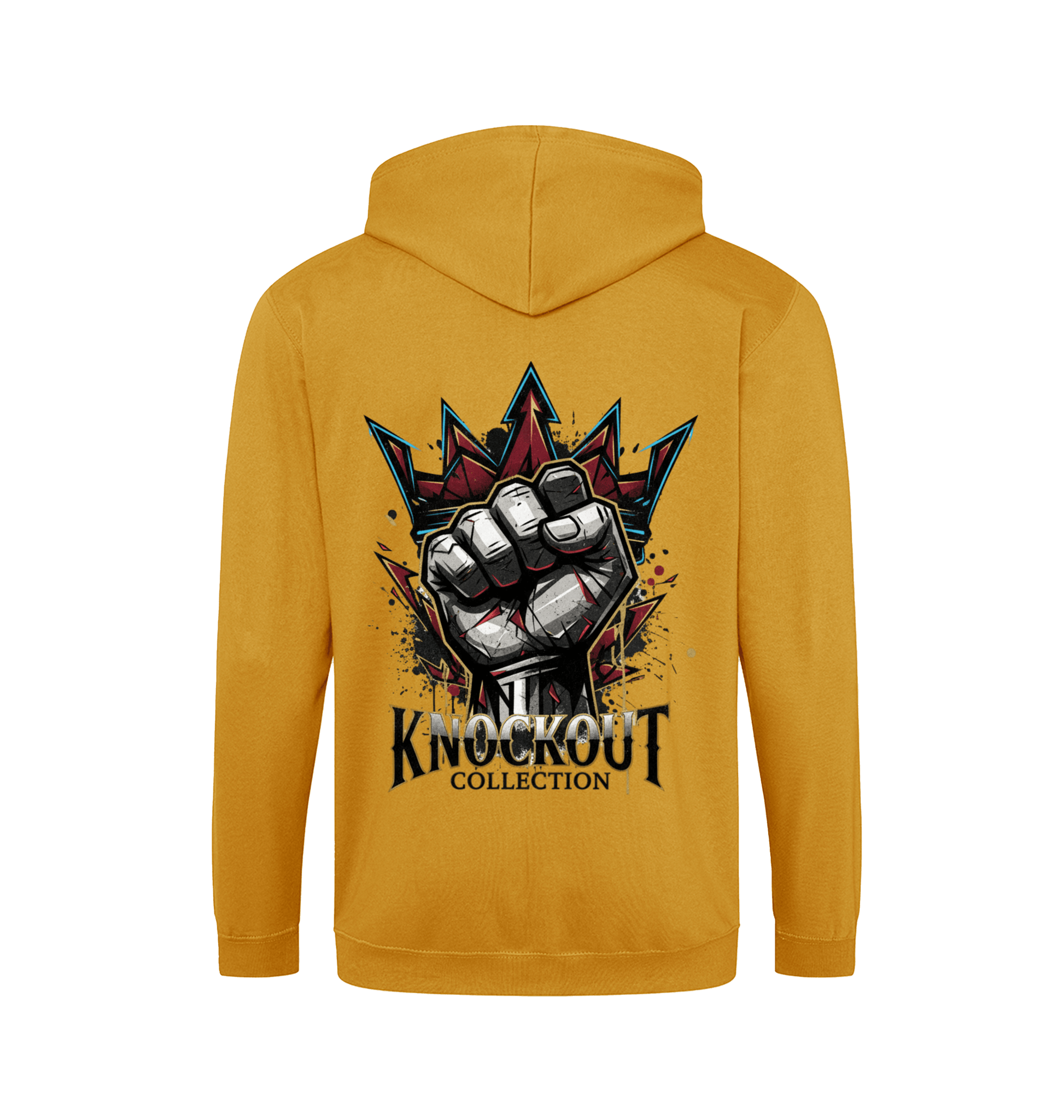 Mustard Zip hoody Back