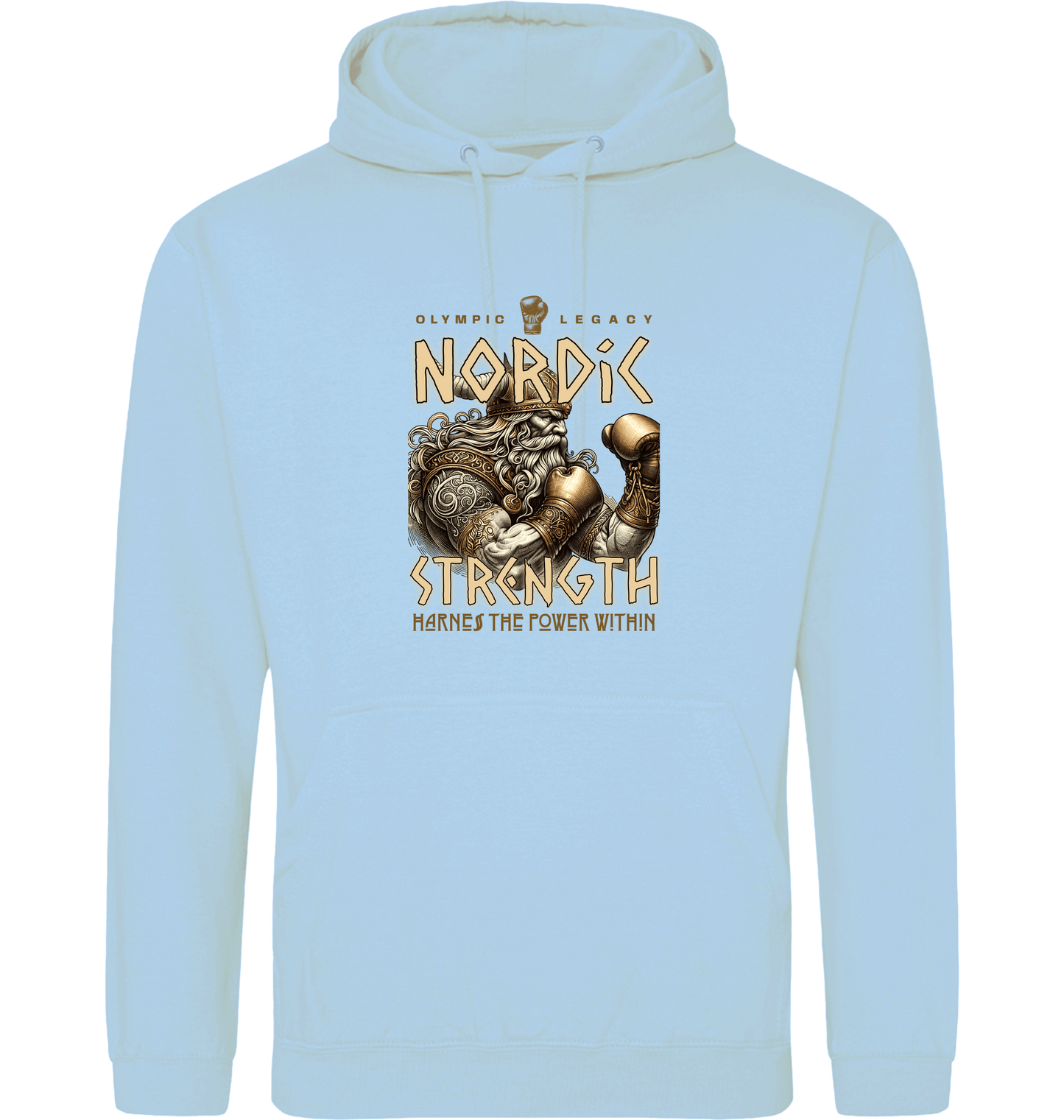 Ice Blue Printed Hoody Front
