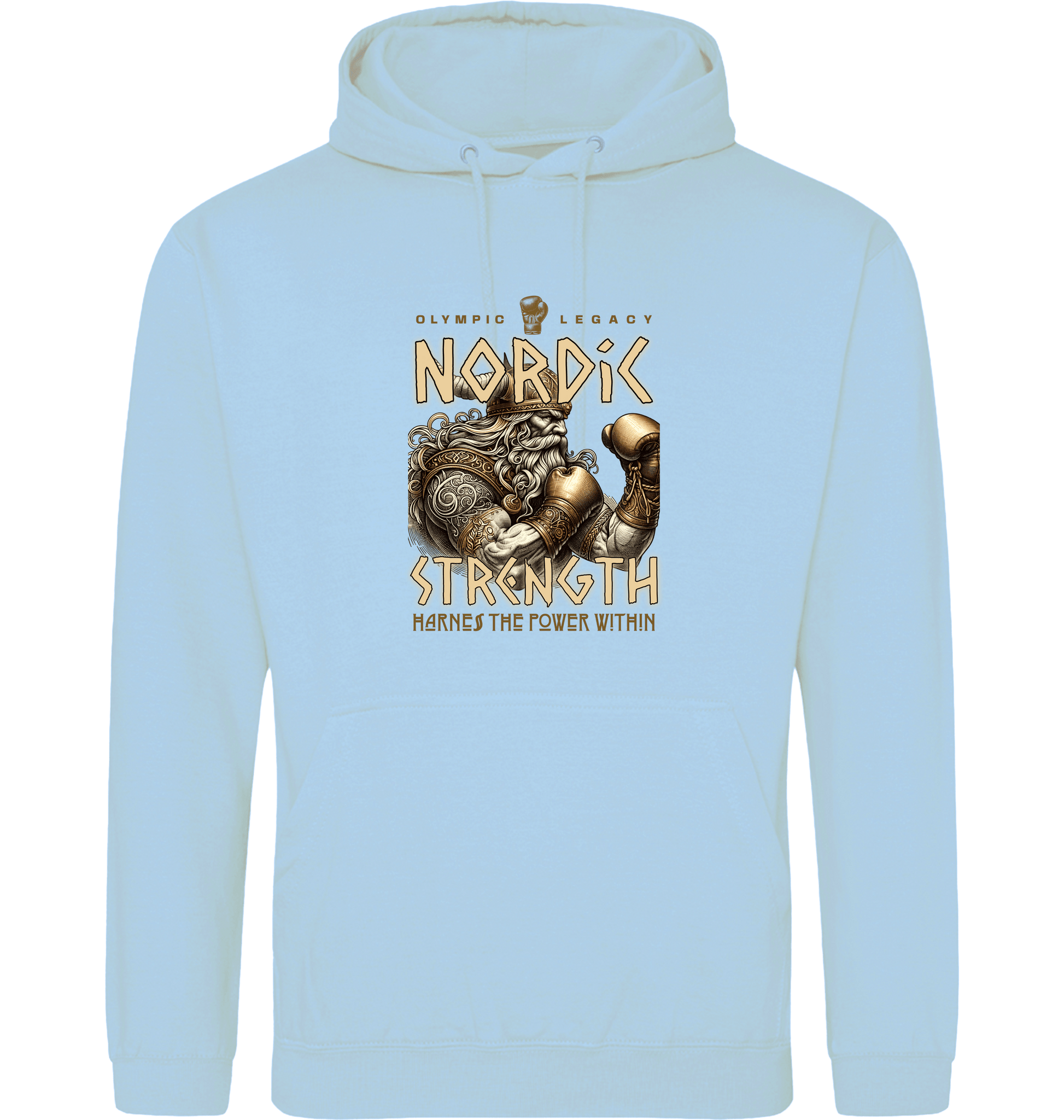 Ice Blue Printed Hoody Front