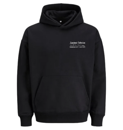 Black Printed Hoody Front