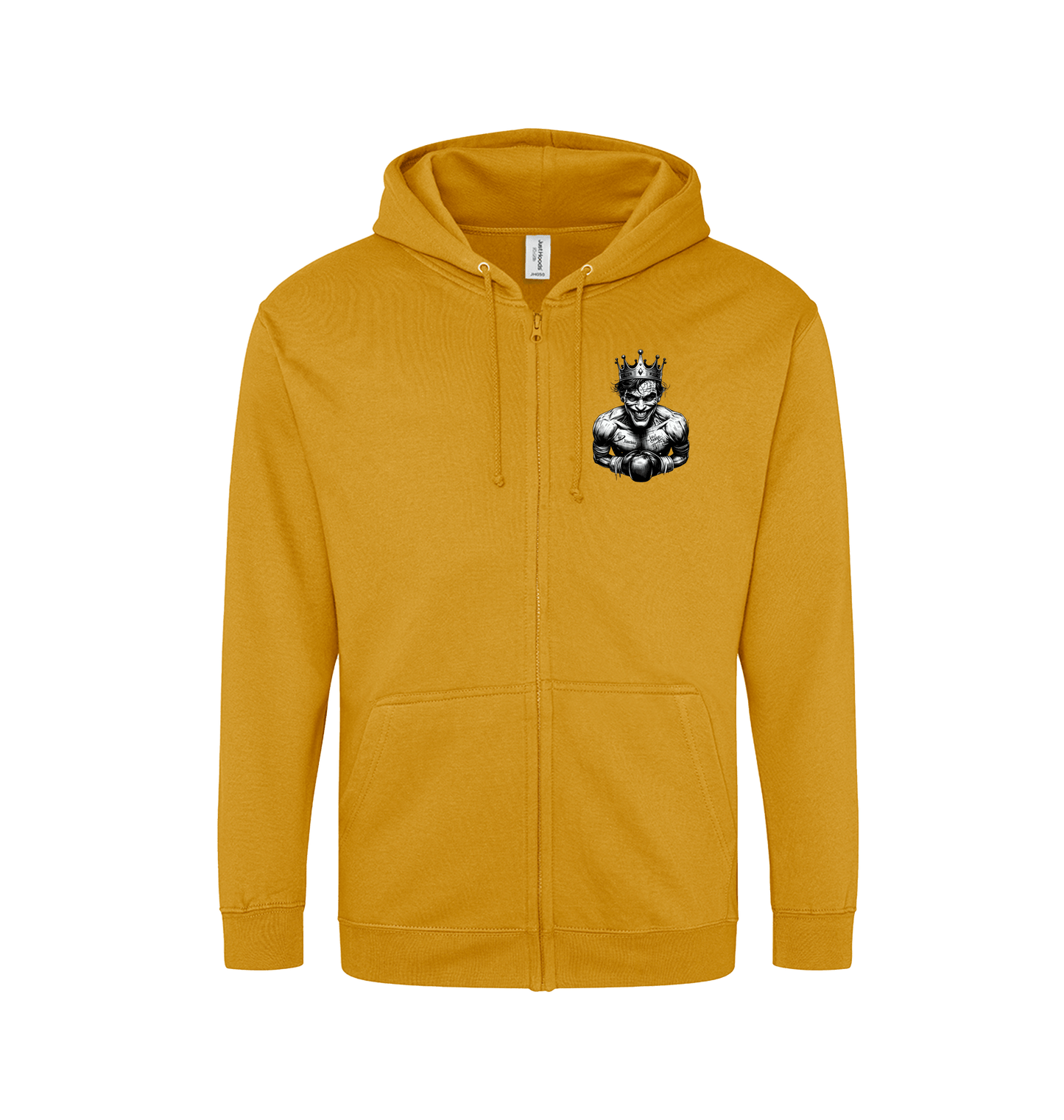 Mustard Zip hoody Front