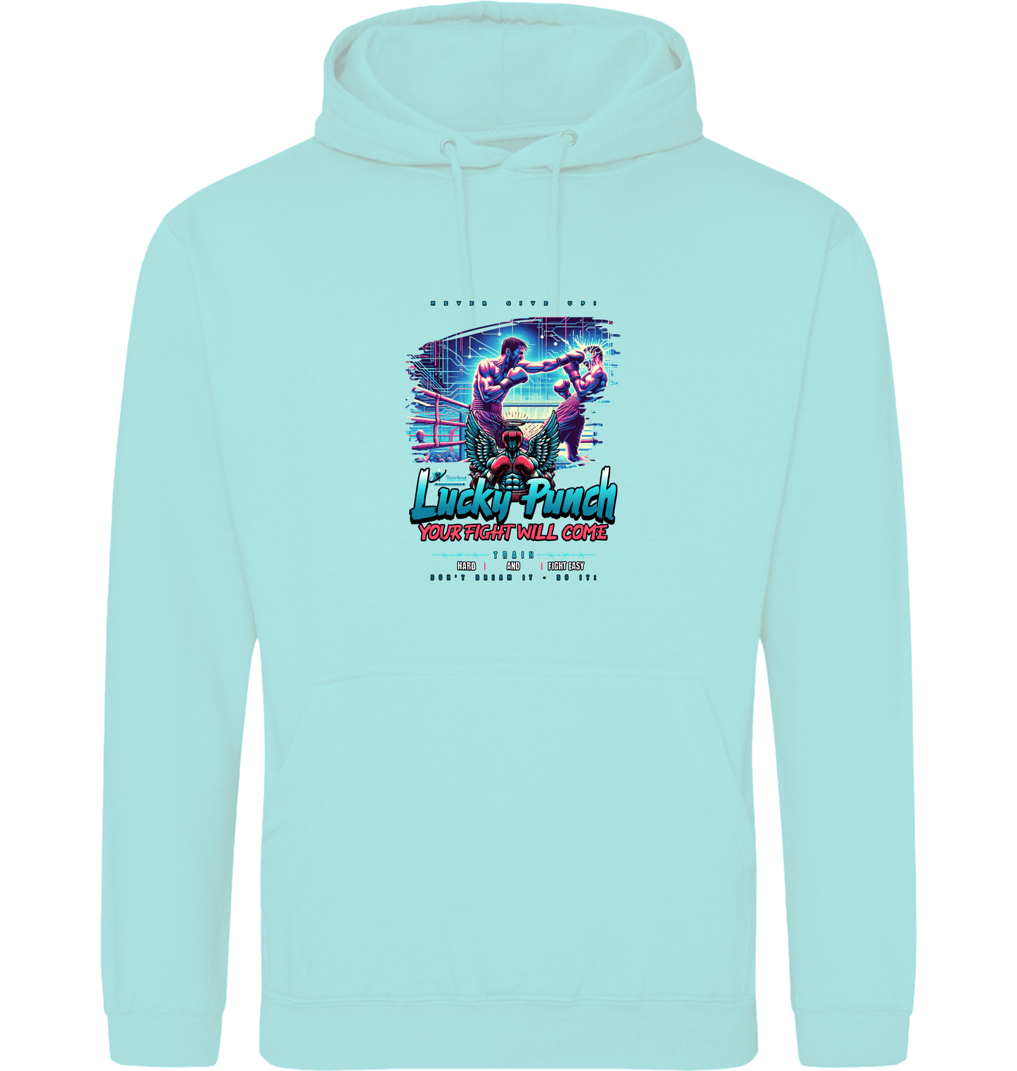 Peppermint Printed Hoody Front