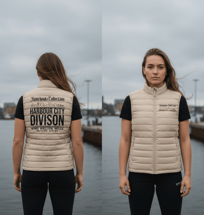  Steppweste Harbour City Gischt Desert Sand Rückenansicht – Maritime Streetwear Schleswig-Holstein