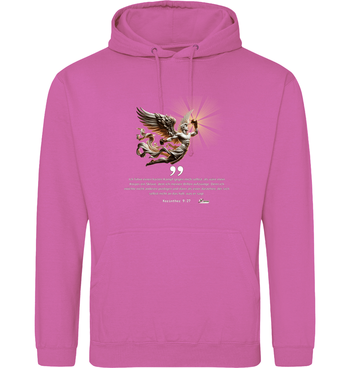 Candyfloss Pink Printed Hoody Front