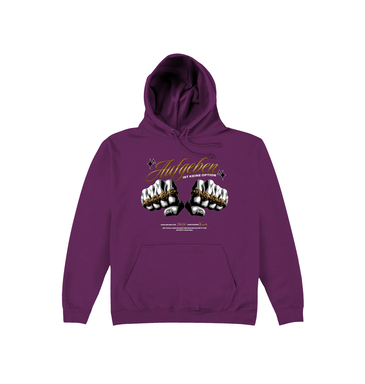 Plum Printed Hoody Front