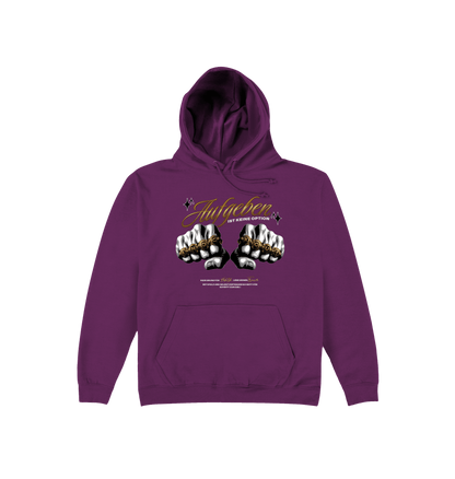 Plum Printed Hoody Front