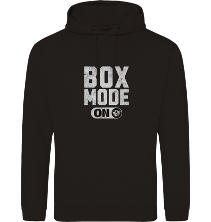 Deep Black Printed Hoody Front