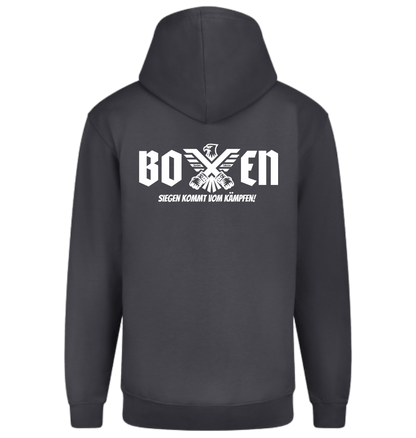 Solid Charcoal Zip hoody Back