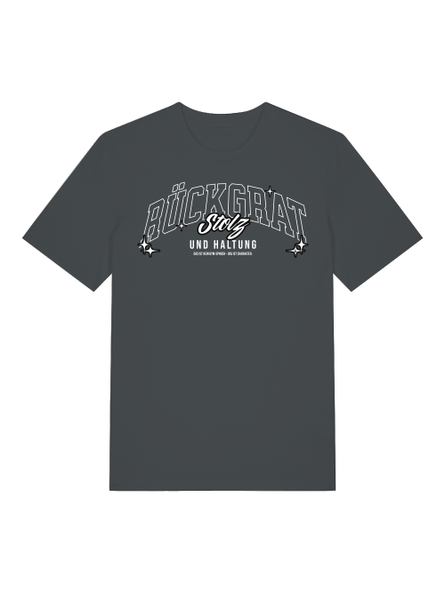 T-Shirt Classic Rückgrat Schwarz Haltung ist kein Zufall