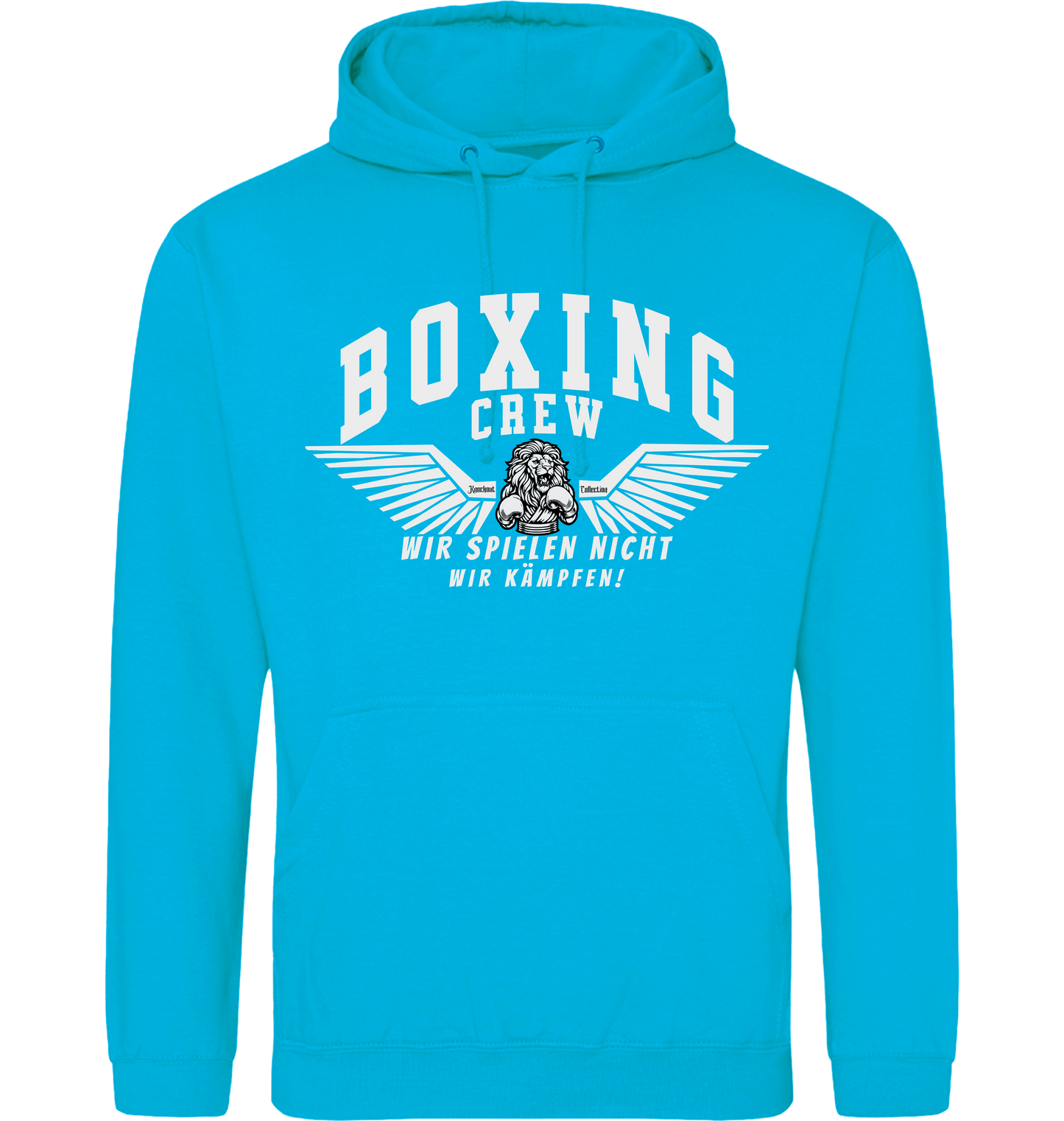 Hawaiian Blue Printed Hoody Front