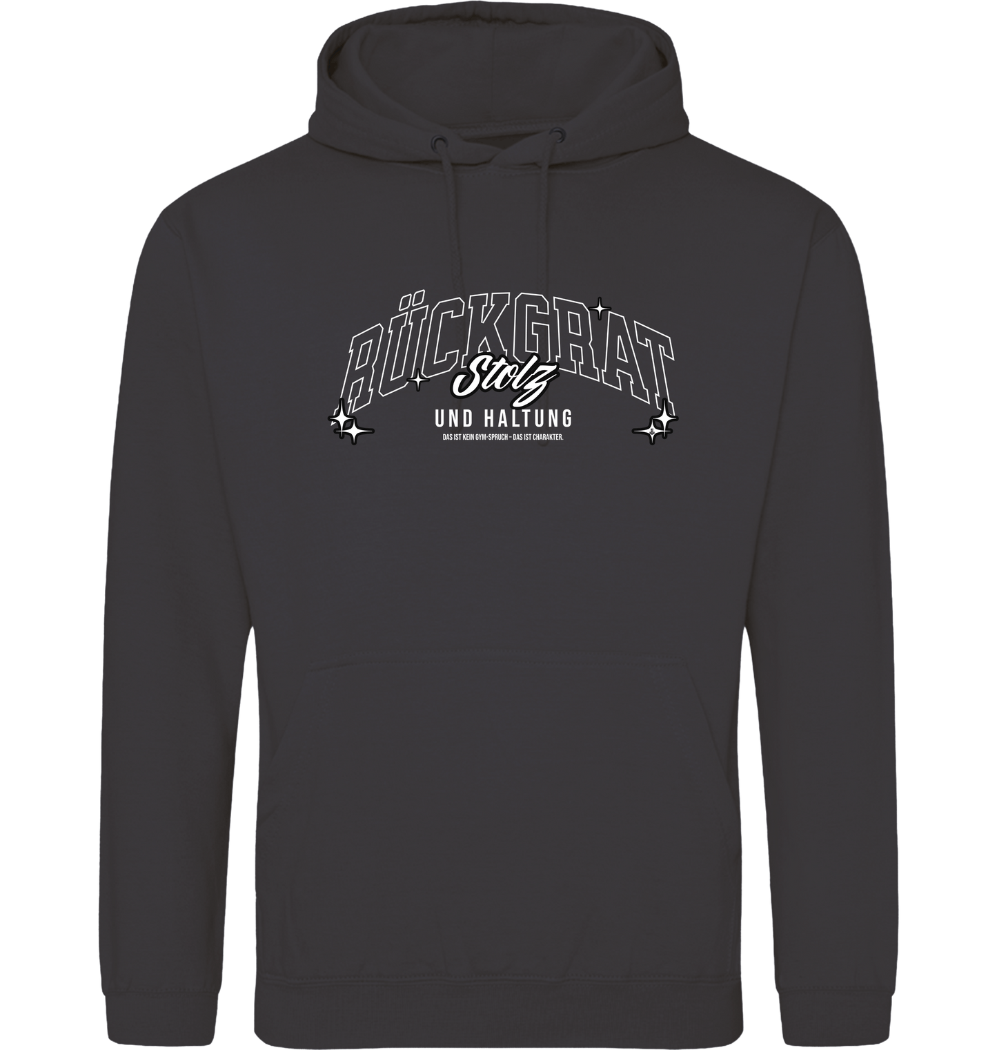 Storm Grey Printed Hoody Front