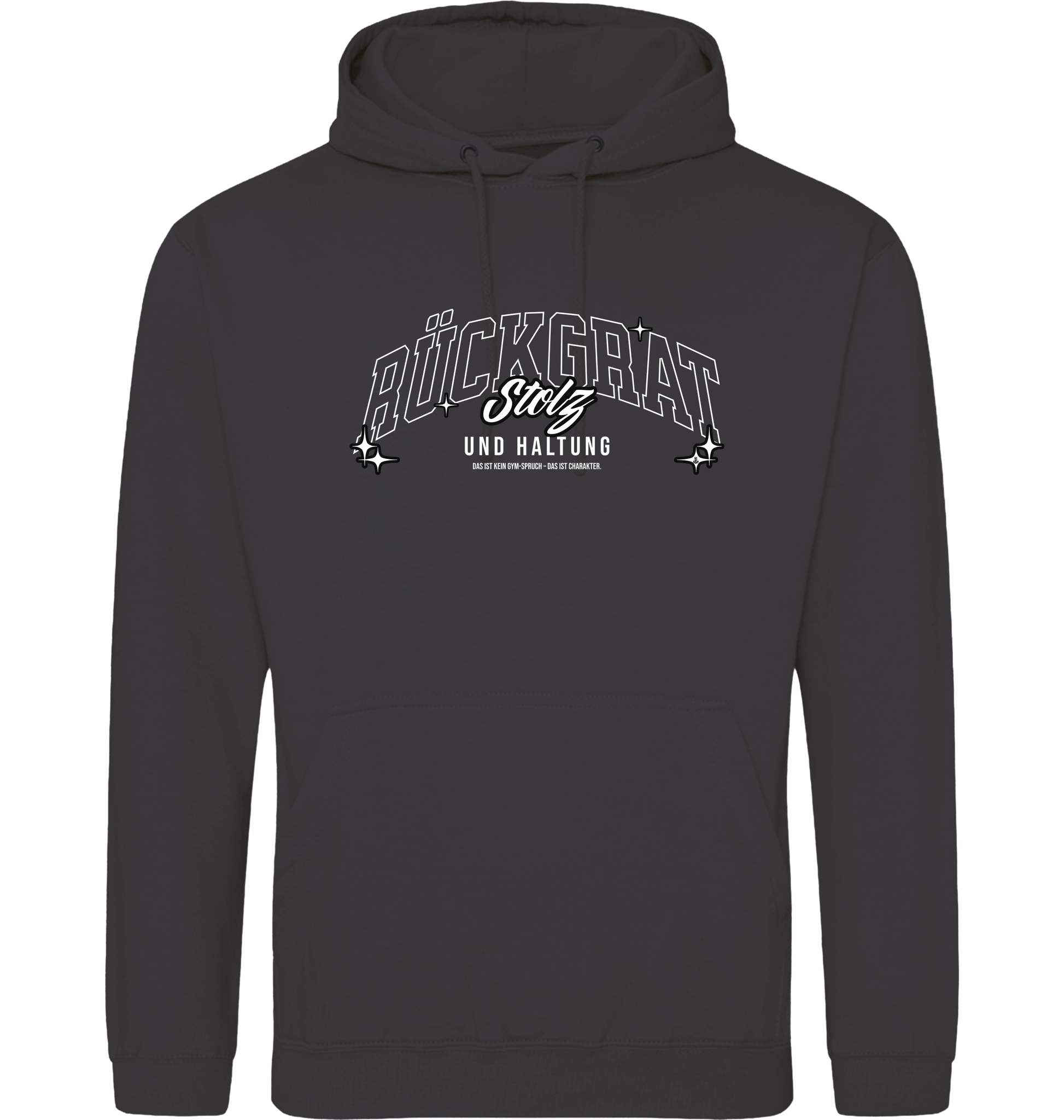 Storm Grey Printed Hoody Front