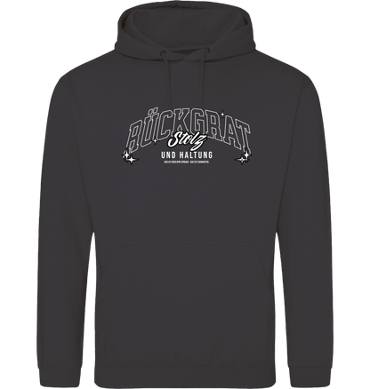 Storm Grey Printed Hoody Front