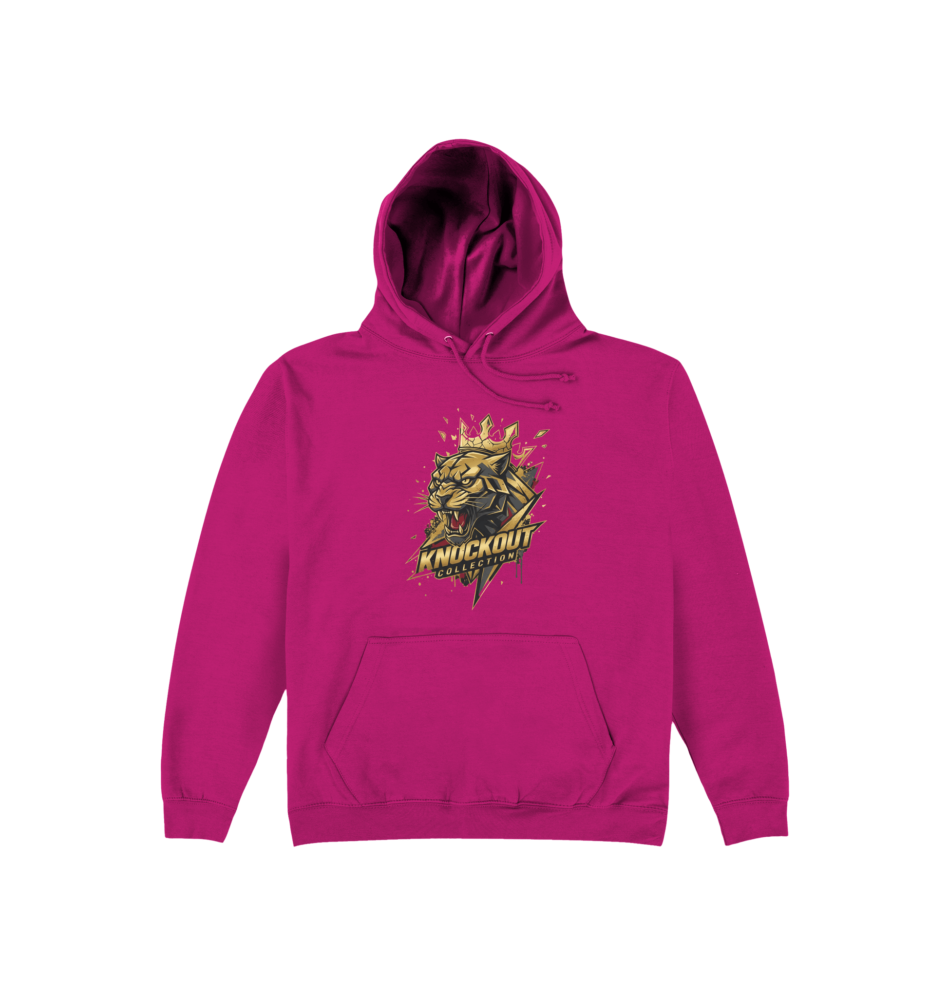 Hot Pink Printed Hoody Front