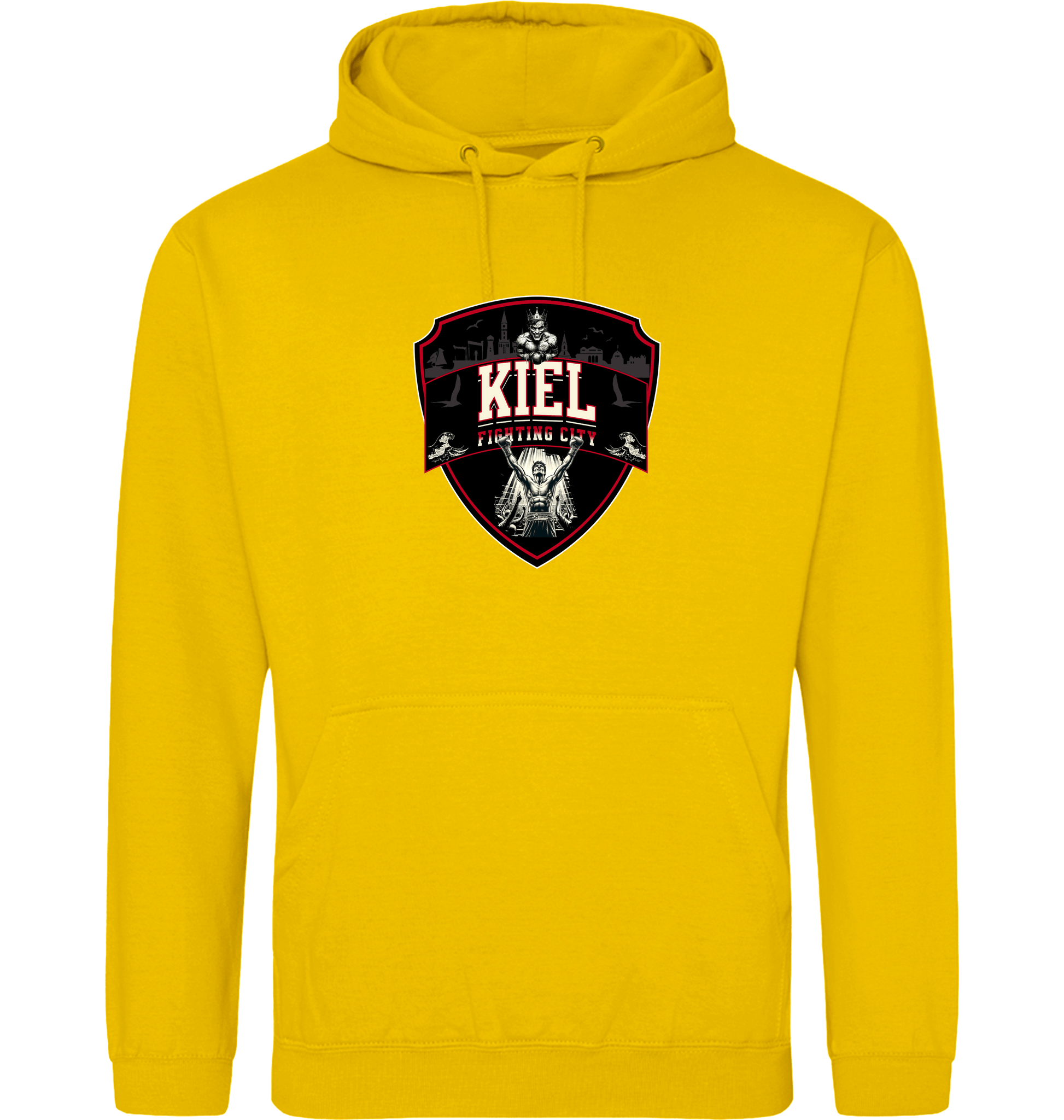 Gold Printed Hoody Front