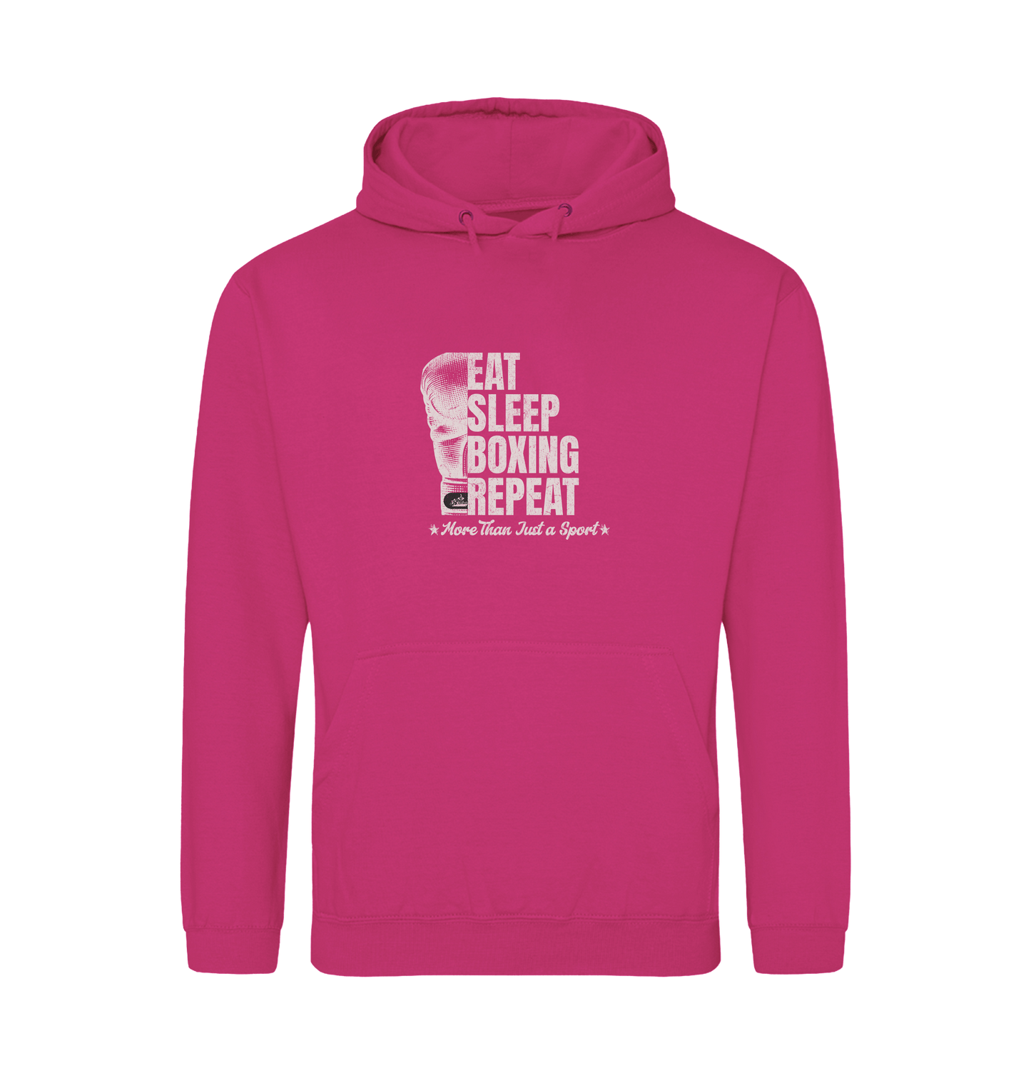 Hot Pink Printed Hoody Front
