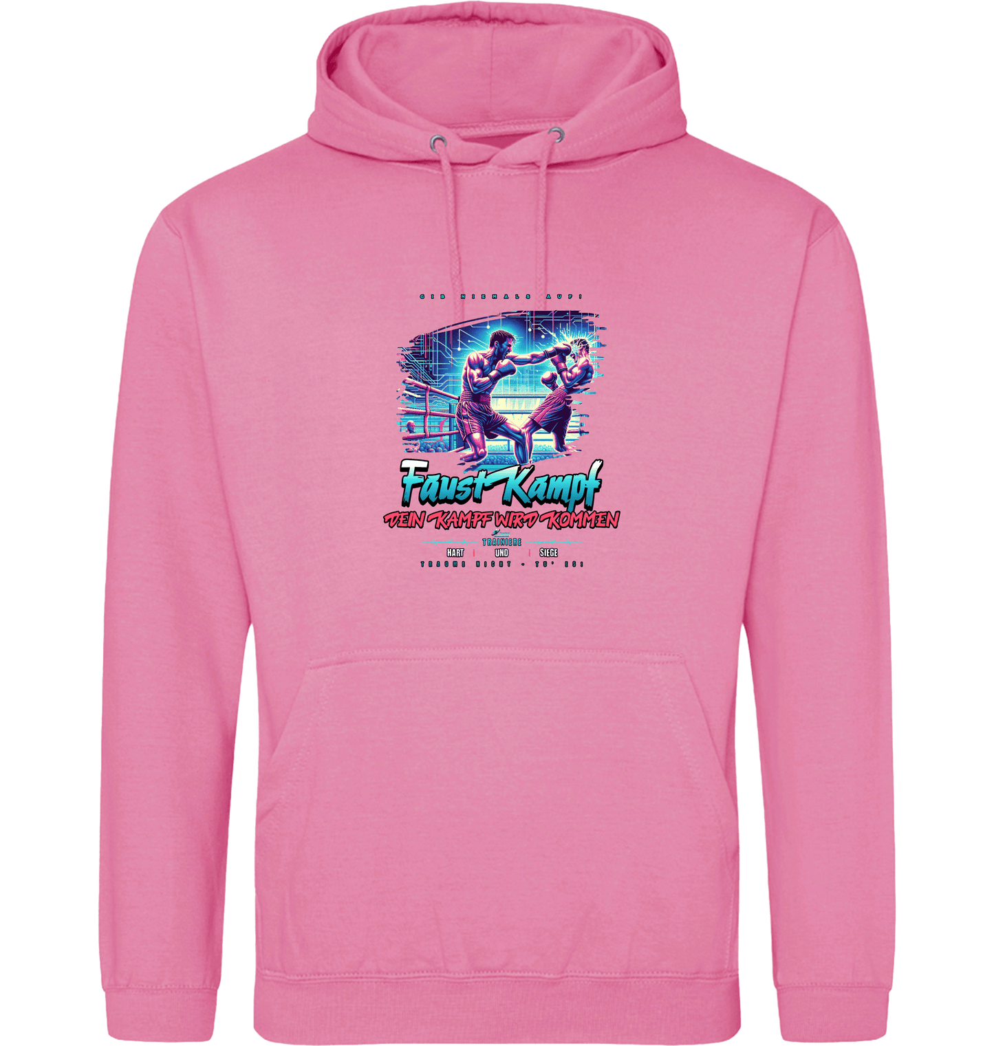 Bubblegum Pink Printed Hoody Front