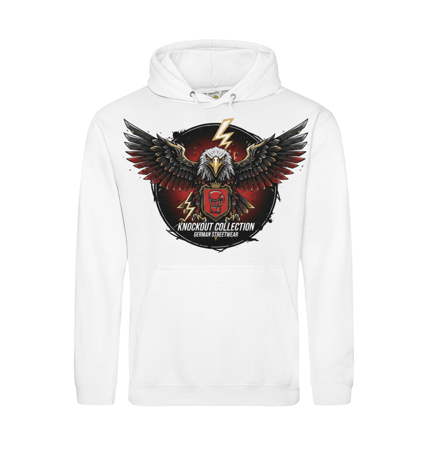 Arctic White Printed Hoody Front