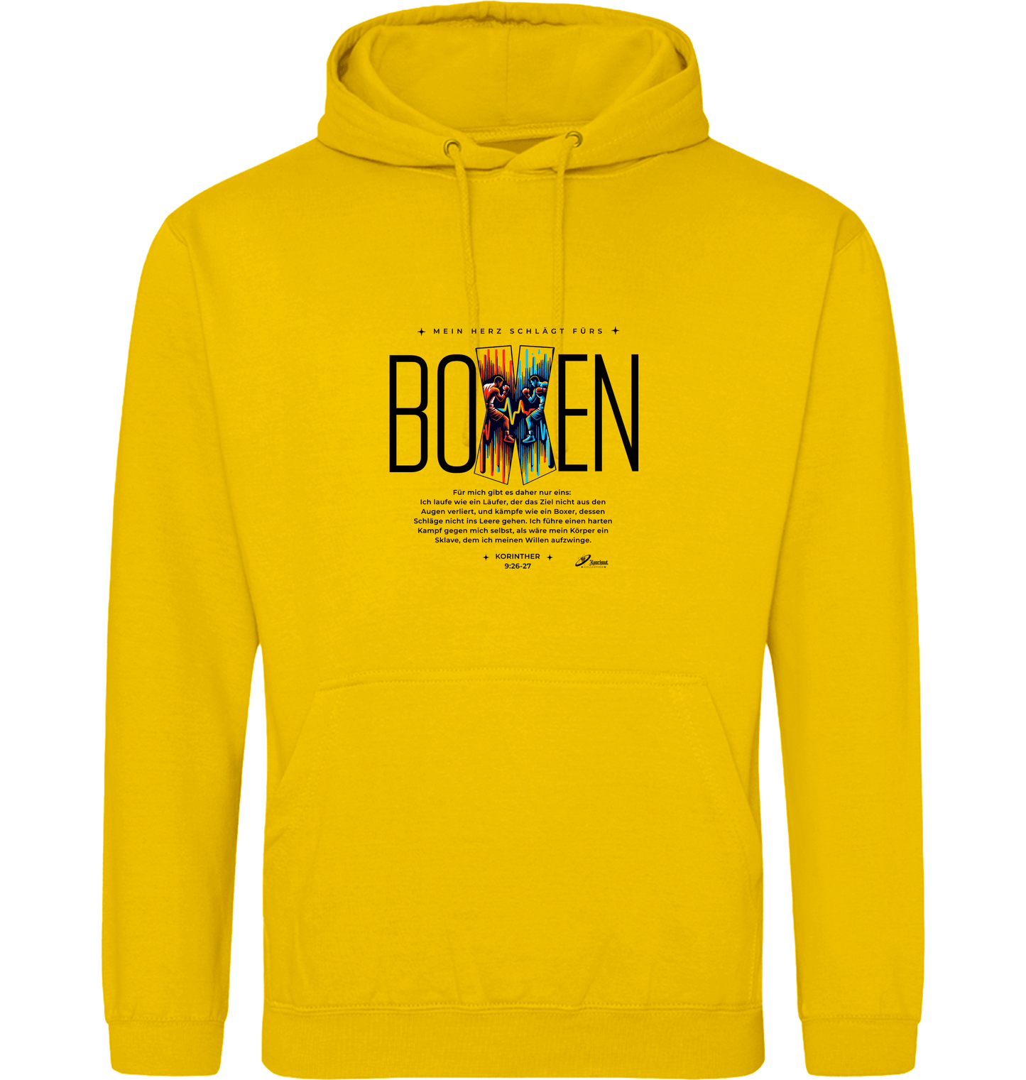 Gold Printed Hoody Front