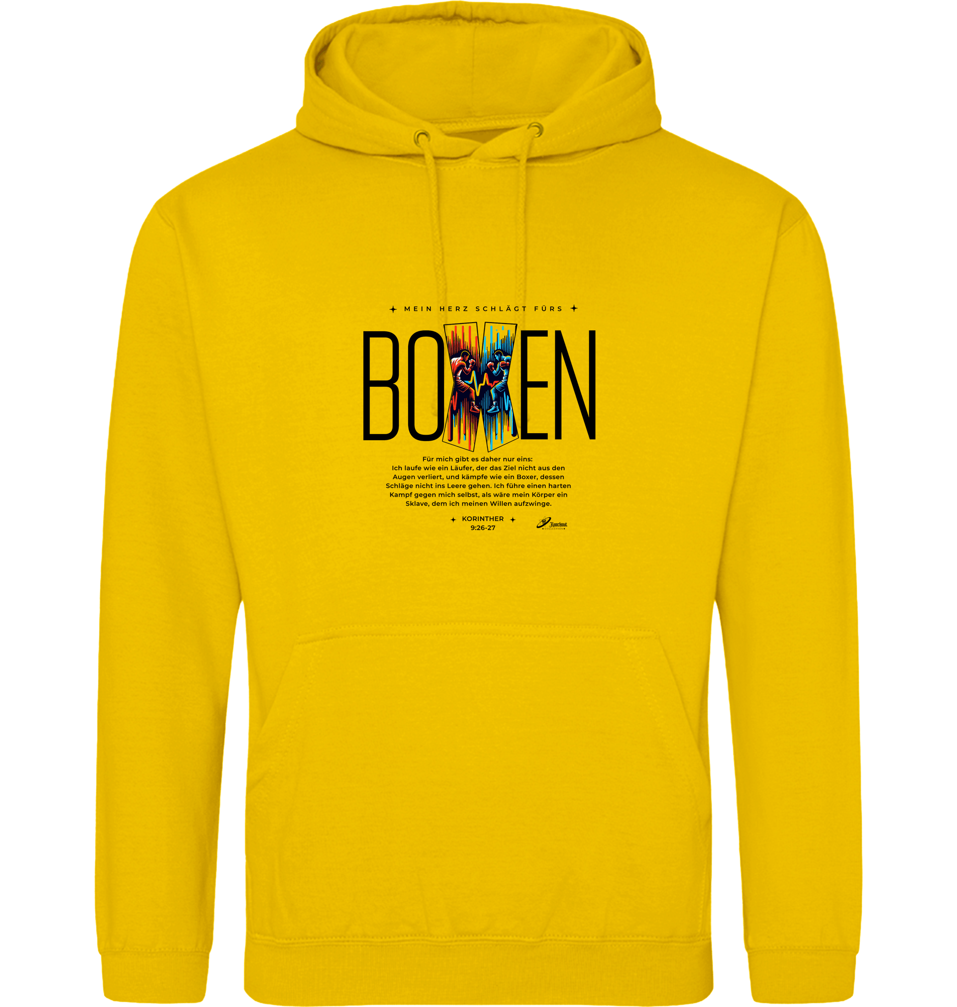 Gold Printed Hoody Front